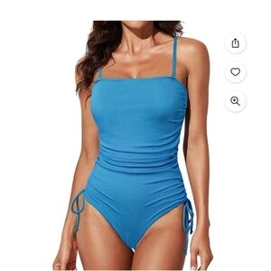 Women's Swimsuits Sky Blue   Slim Fit, Simple  Slim Straps    NWOT Size L